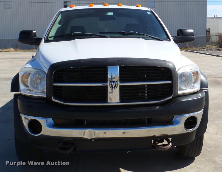 image for item DB2421 2008 Dodge Ram 5500 Quad Cab flatbed truck