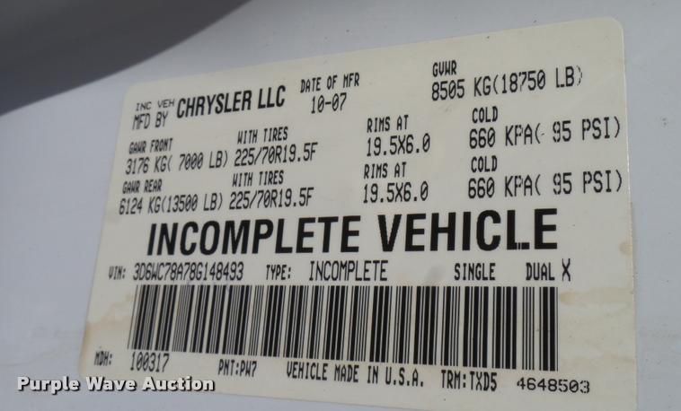 image for item DB2421 2008 Dodge Ram 5500 Quad Cab flatbed truck