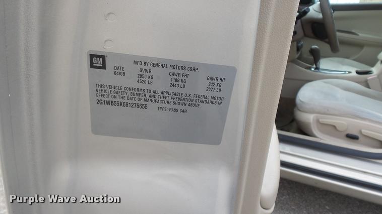 image for item DB3763 2008 Chevrolet Impala LS