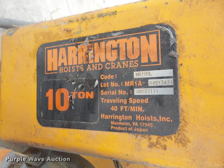 image for item DC9077 Harrington hoist with dolly