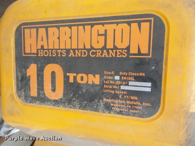 image for item DC9077 Harrington hoist with dolly
