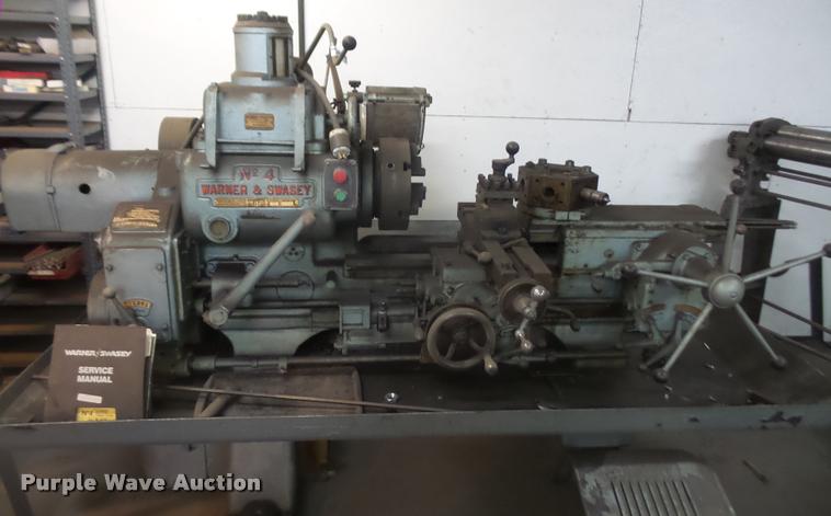 image for item DC9129 Warner & Swasey No. 4 metal lathe