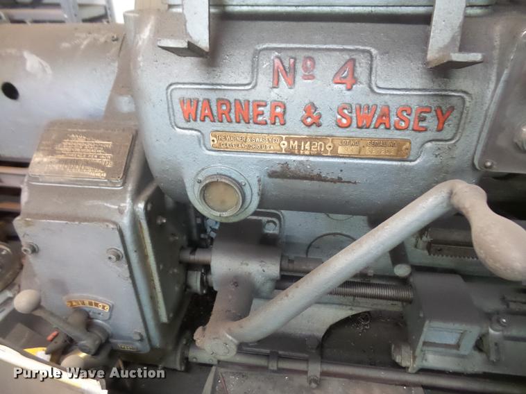 image for item DC9129 Warner & Swasey No. 4 metal lathe