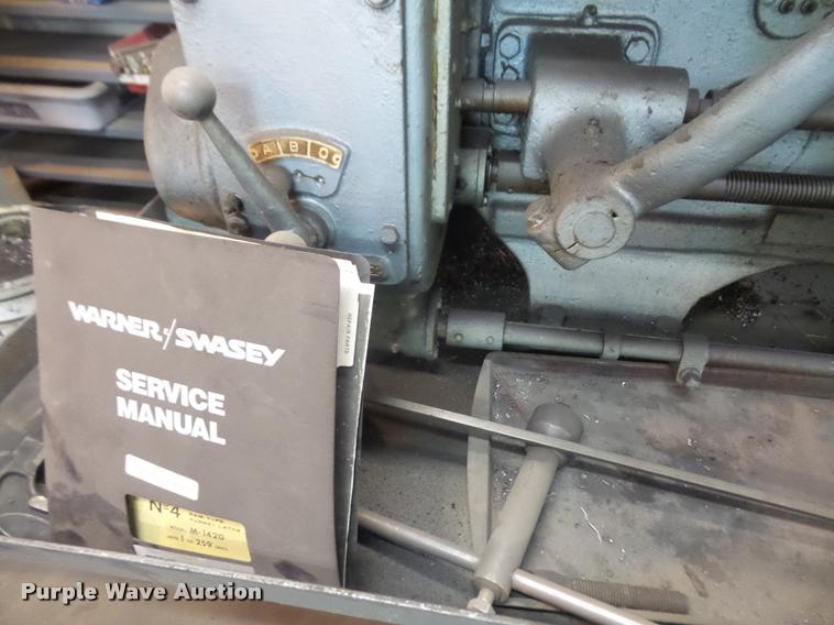 image for item DC9129 Warner & Swasey No. 4 metal lathe