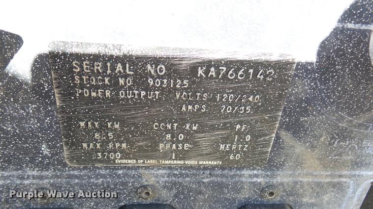 image for item DJ9444 Miller Bobcat 225G welder/generator