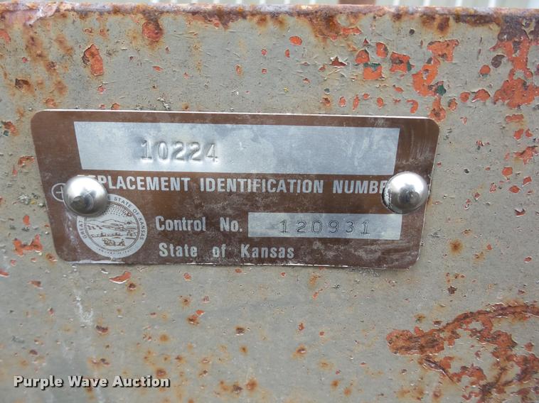 image for item F4282 1981 Belshe utility trailer