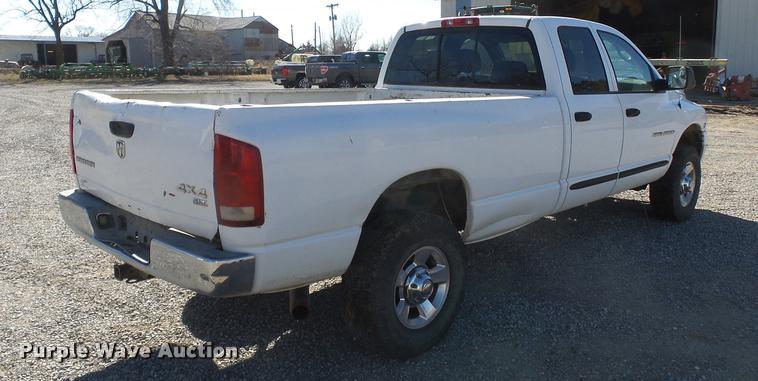image for item K3367 2005 Dodge Ram 2500 Quad Cab pickup truck