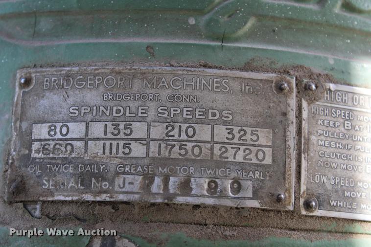 image for item L3025 Bridgeport mill