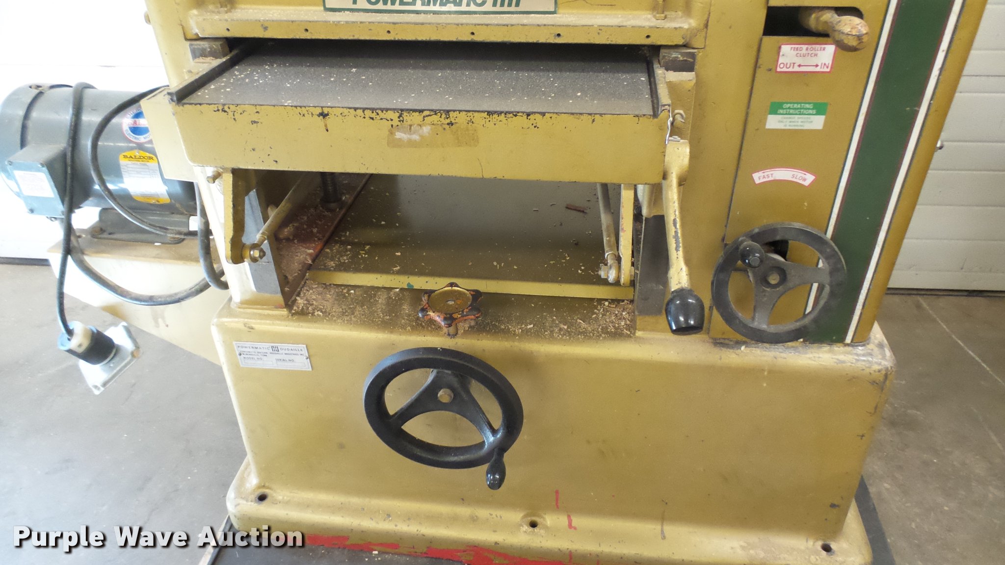 Powermatic 180 planer in Maize, KS Item CB9561 sold Purple Wave