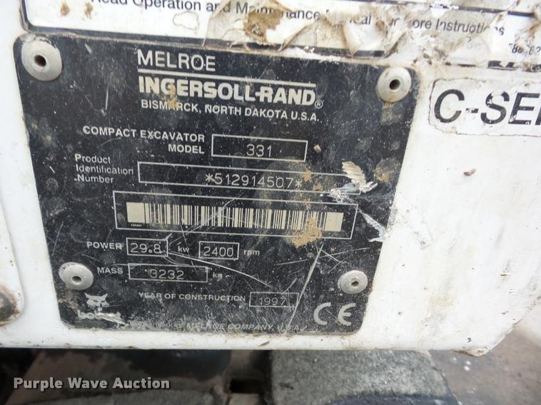 image for item AG9261 1997 Bobcat X331 compact excavator