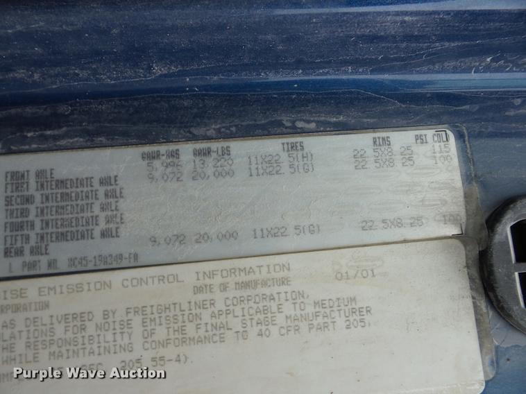 image for item B5409 2001 Sterling LT8500 triple axle dump truck