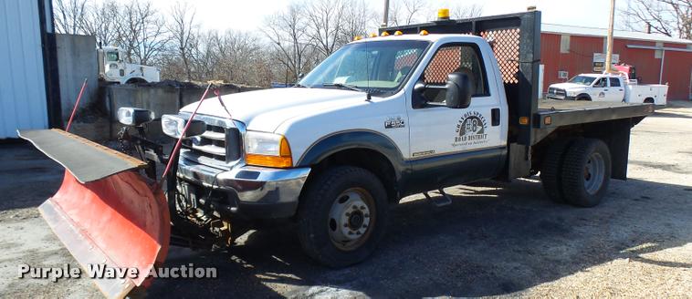 image for item CC9099 2001 Ford F550 Super Duty flat dump bed truck