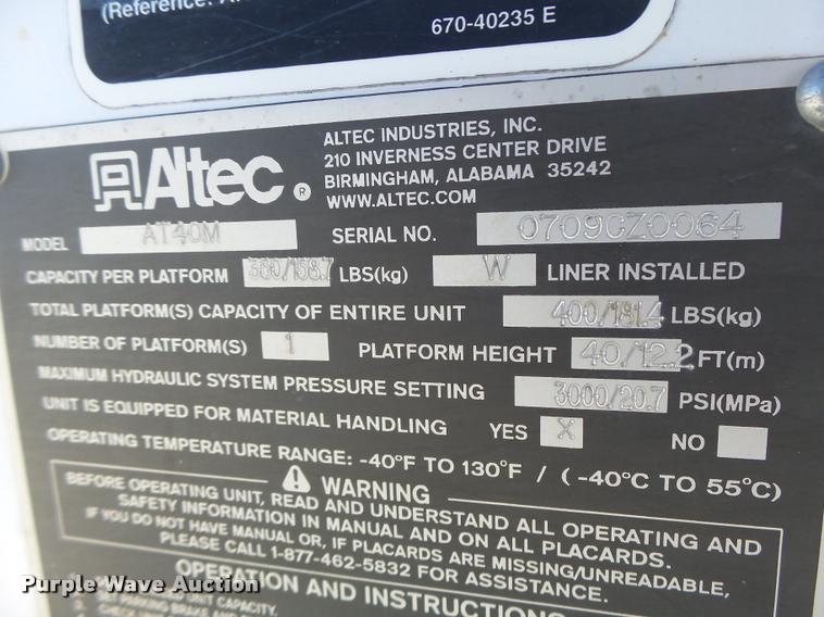 image for item DA3325 2009 Dodge Ram 5500 bucket truck