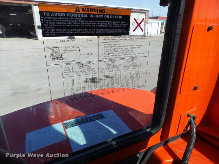 image for item DA3327 2008 Kubota KX161-3 compact excavator