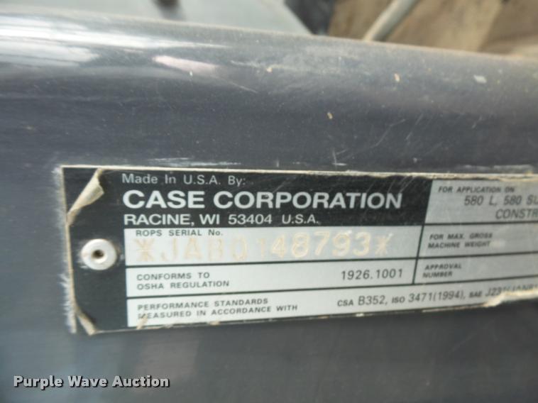 image for item DB0572 1997 Case 580 Super L backhoe