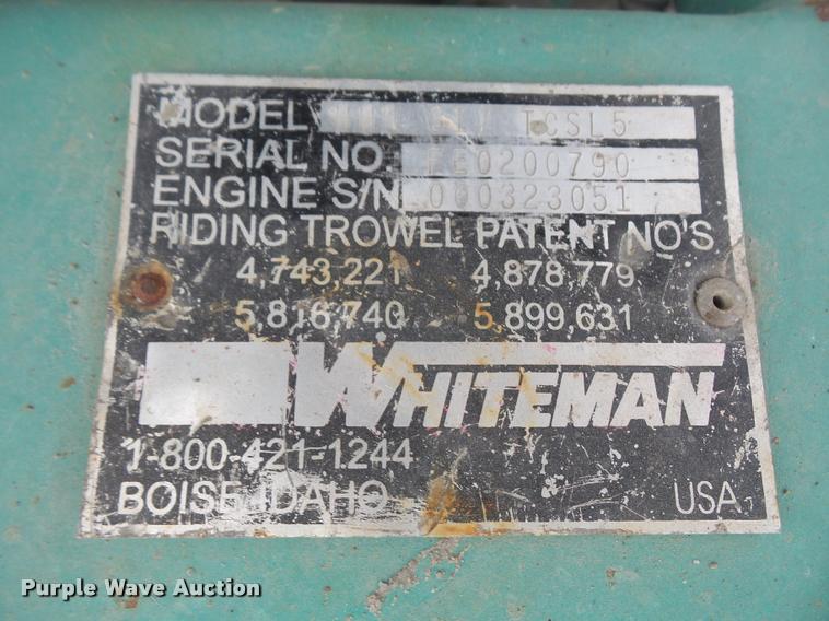 image for item DB2994 Multiquip Whiteman ride-on power trowel