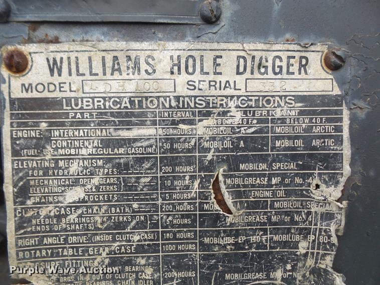image for item DB2999 1964 Hendrickson carrier with Willams LDH60 hole digger drill rig