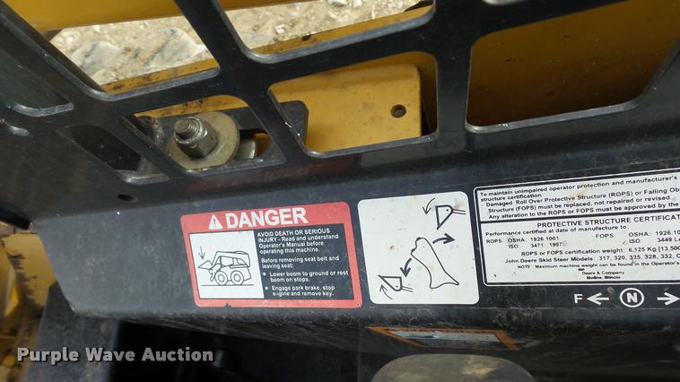 image for item DB3790 2008 John Deere 317 skid steer