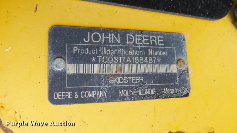 image for item DB3790 2008 John Deere 317 skid steer