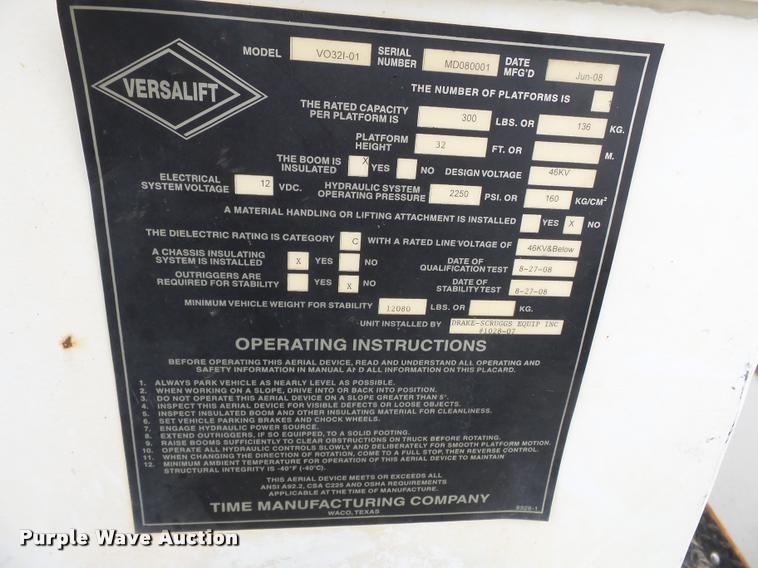 image for item K3338 2008 Dodge Ram 5500 bucket truck