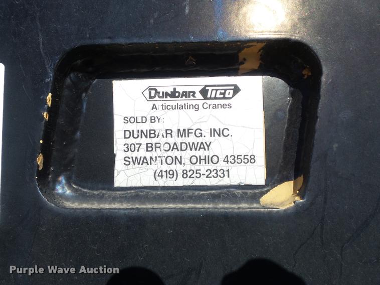 image for item K7702 1990 Dunbar Tico 2780 knuckle boom