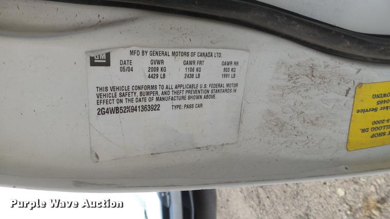 image for item DA0429 2004 Buick Regal