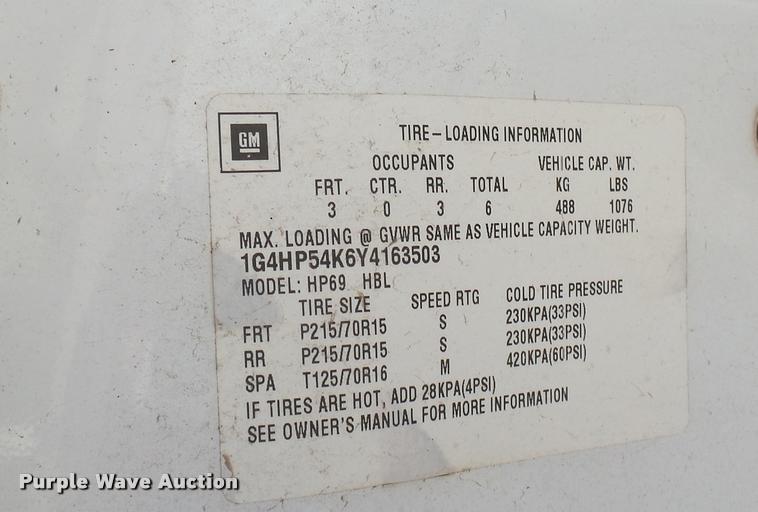 image for item DQ9966 2000 Buick LeSabre