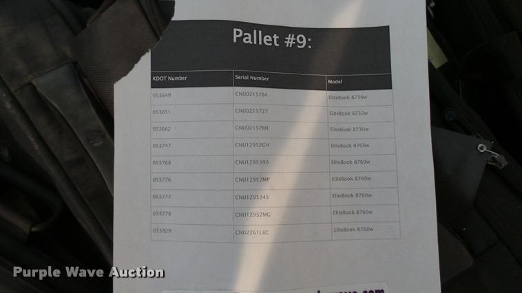 image for item AT9545 (9) HP Elitebook laptop computers