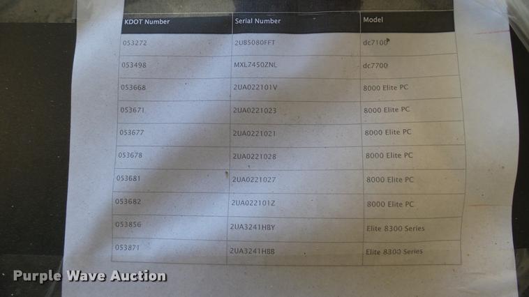 image for item AT9547 (10) HP Elite CPU