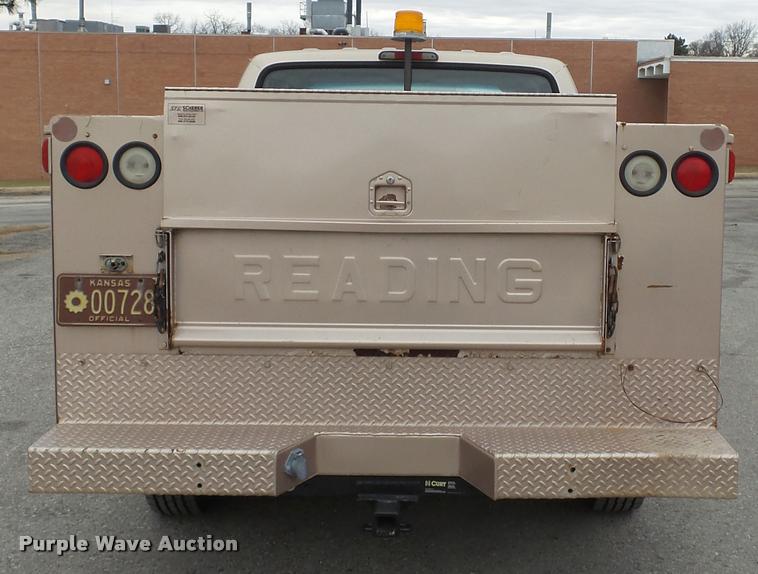 image for item DB0704 1997 Ford F250 Super Duty XL Crew Cab utility bed pickup truck