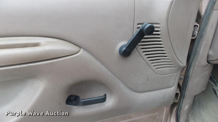 image for item DB0704 1997 Ford F250 Super Duty XL Crew Cab utility bed pickup truck