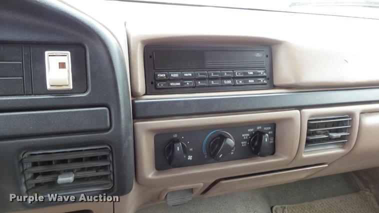 image for item DB0704 1997 Ford F250 Super Duty XL Crew Cab utility bed pickup truck