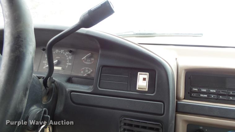 image for item DB0704 1997 Ford F250 Super Duty XL Crew Cab utility bed pickup truck