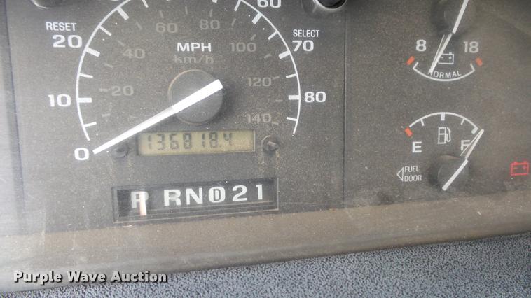 image for item DB0704 1997 Ford F250 Super Duty XL Crew Cab utility bed pickup truck