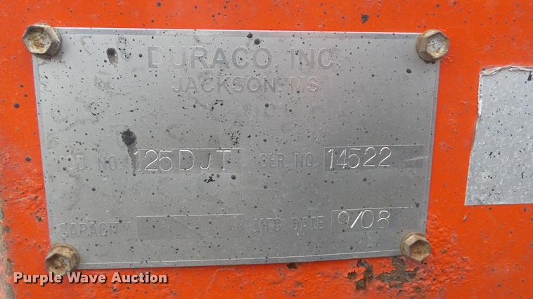 image for item DB0707 2008 Duraco Durapatcher 125DJT pothole patcher