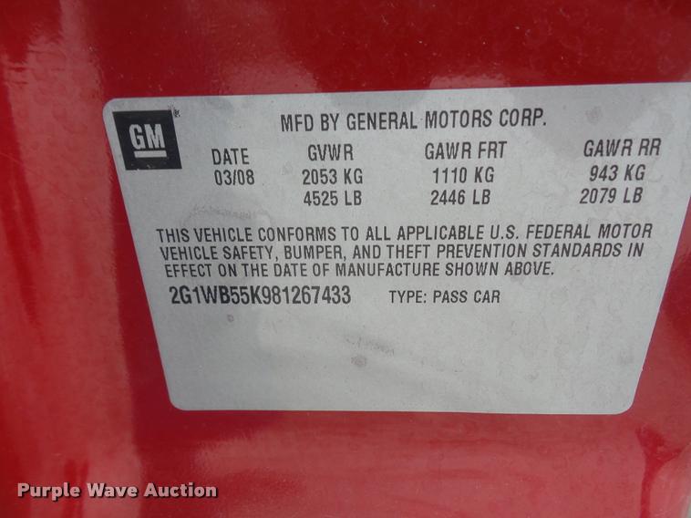 image for item DB0709 2008 Chevrolet Impala