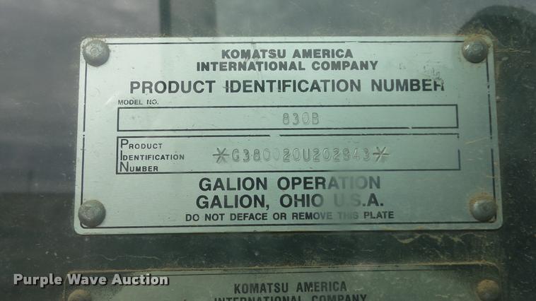image for item DB0726 1997 Galion 830B motor grader