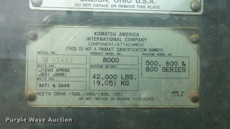 image for item DB0726 1997 Galion 830B motor grader