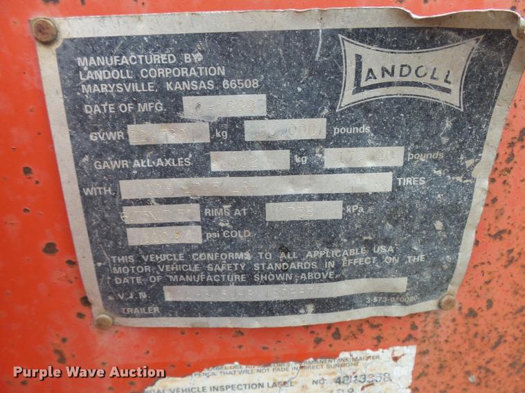 image for item DB1916 1998 Landoll 345B tilt deck equipment trailer