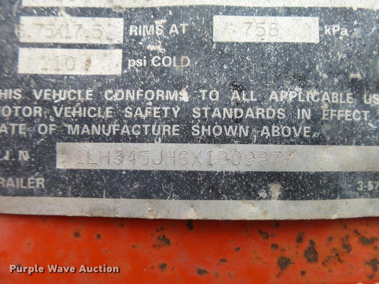 image for item DB1916 1998 Landoll 345B tilt deck equipment trailer