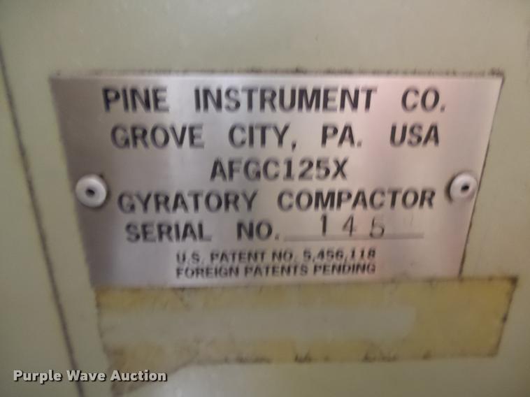 image for item DI9649 1996 Pine AFGC125X gyratory compactor tester