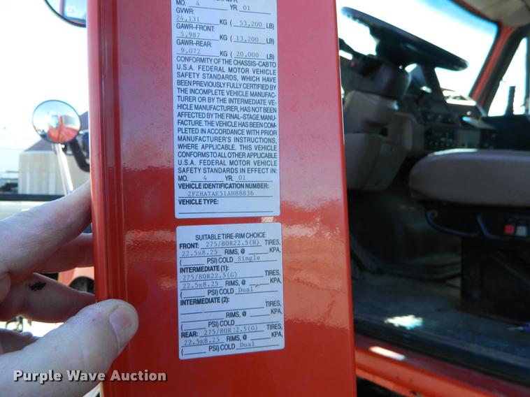 image for item K2741 2001 Sterling LT7501 dump truck