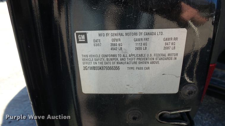 image for item L3949 2007 Chevrolet Impala LS