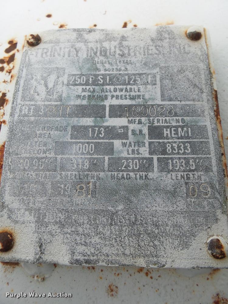 image for item AL9021 1981 Trinity steel anhydrous ammonia tank