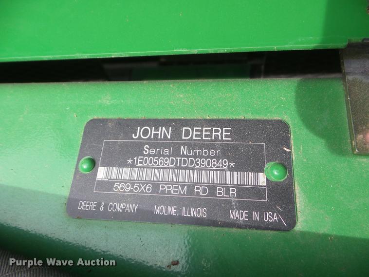 image for item DA7727 2013 John Deere 569 Premium round baler