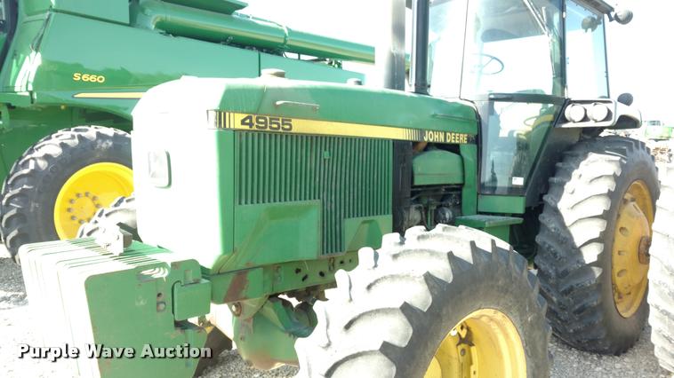 image for item DB0858 1989 John Deere 4955 MFWD tractor