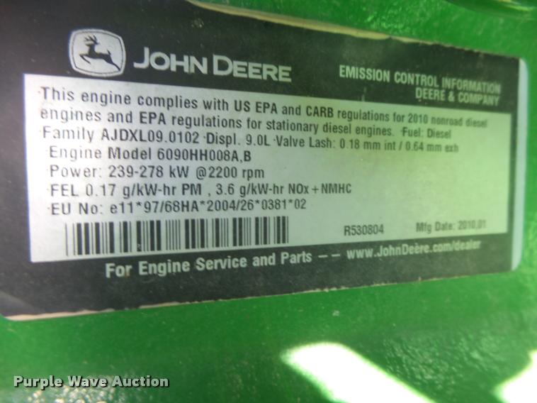 image for item DB1920 2010 John Deere 9670 STS combine