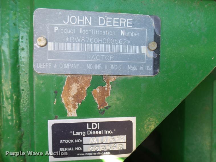 image for item DB2410 1991 John Deere 8760 4WD tractor
