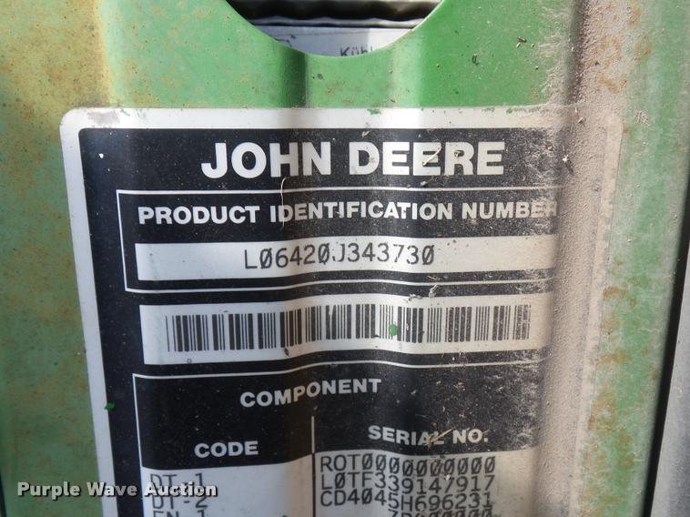 image for item L4646 2002 John Deere 6420 tractor