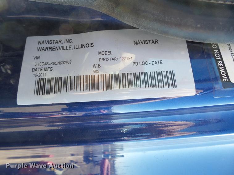 image for item BJ9275 2012 International ProStar Plus semi truck